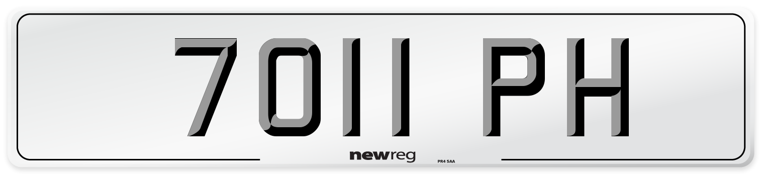 7011 PH Front Number Plate
