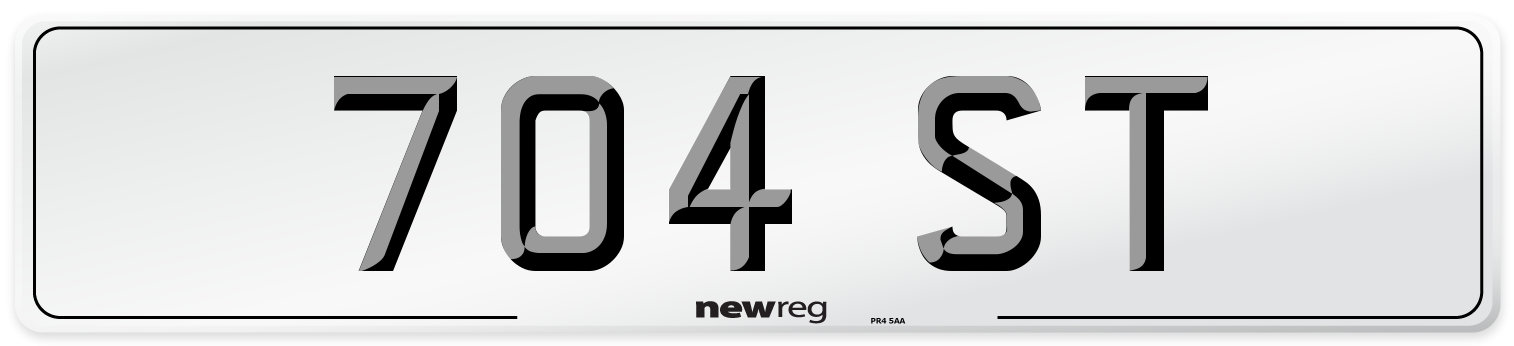 704 ST Front Number Plate