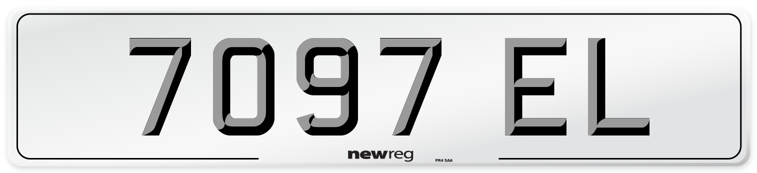 7097 EL Front Number Plate