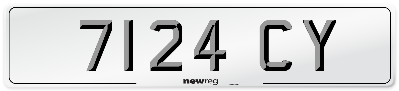 7124 CY Front Number Plate