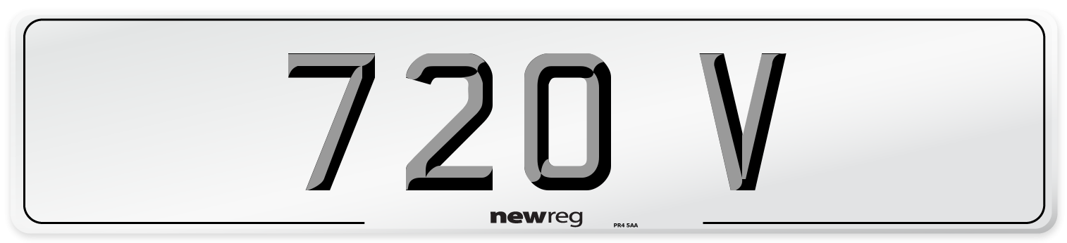 720 V Front Number Plate