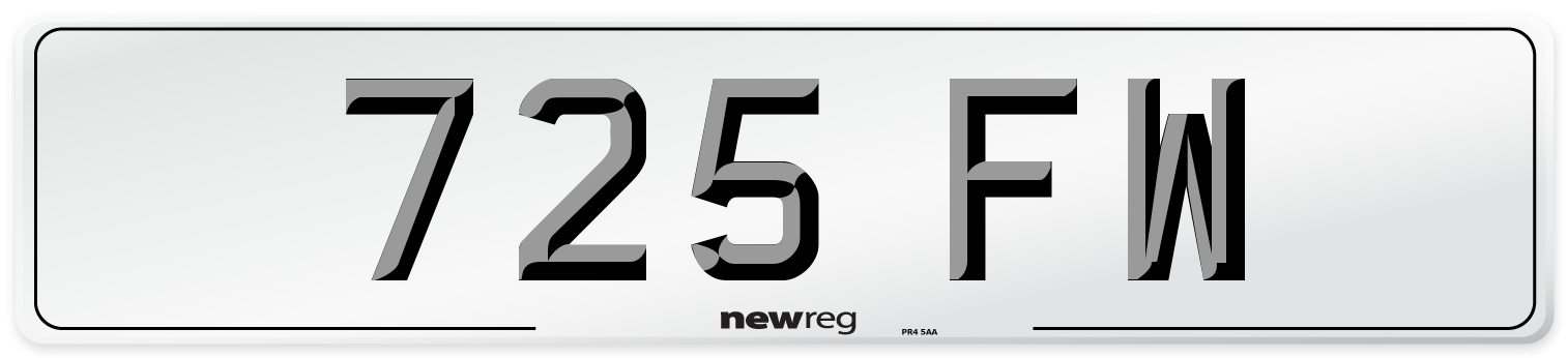 725 FW Front Number Plate