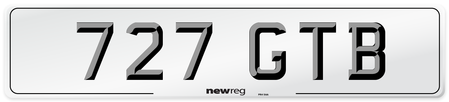 727 GTB Front Number Plate