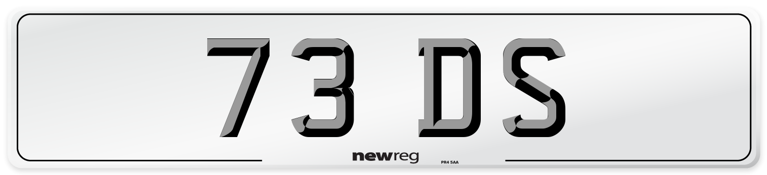 73 DS Front Number Plate