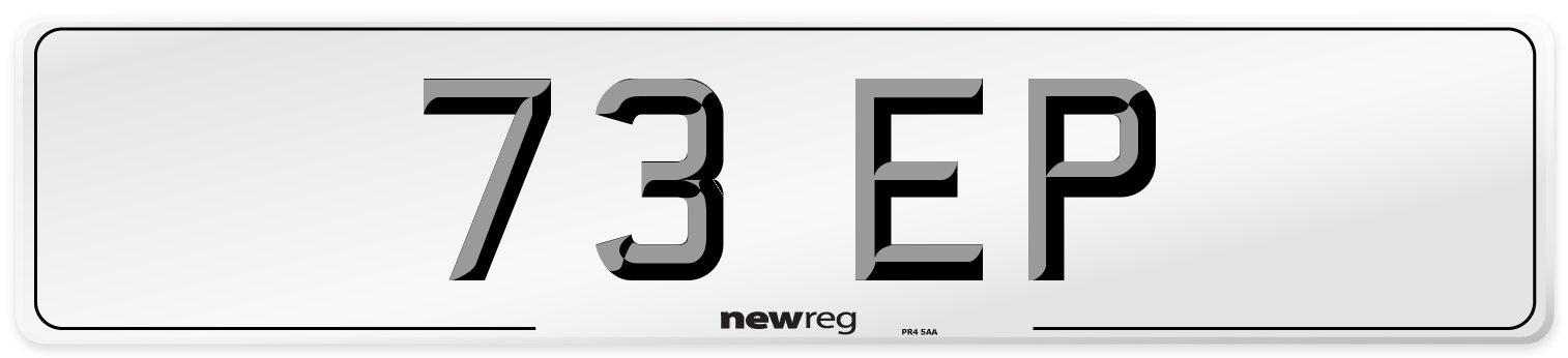 73 EP Front Number Plate