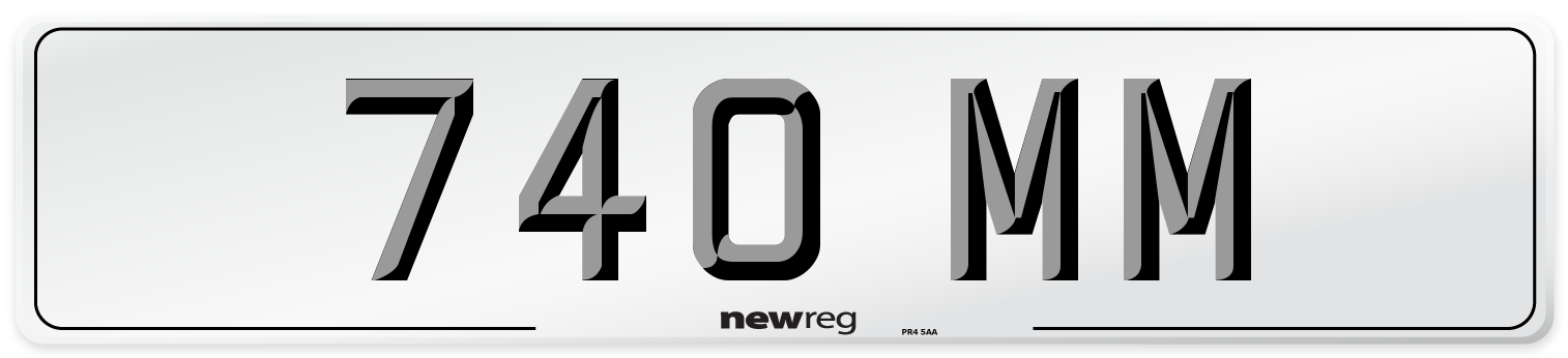 740 MM Front Number Plate