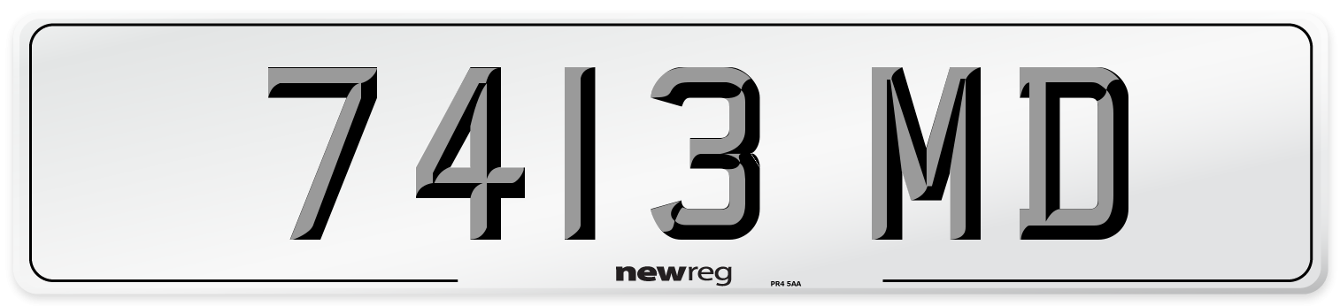 7413 MD Front Number Plate