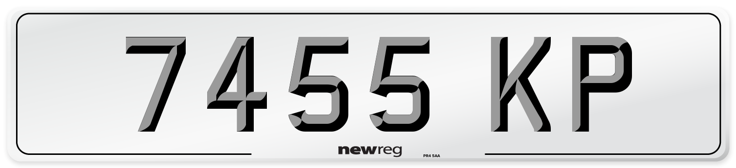 7455 KP Front Number Plate