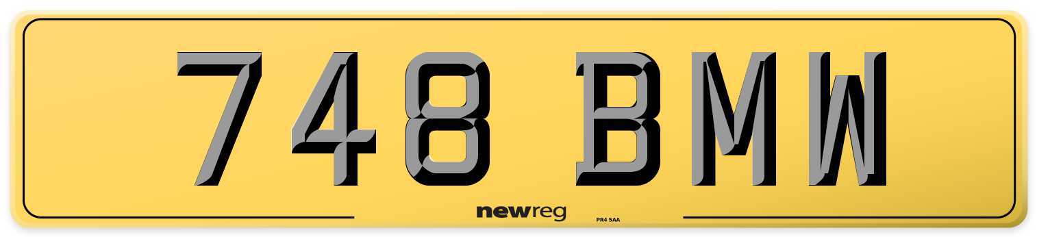 748 BMW Rear Number Plate