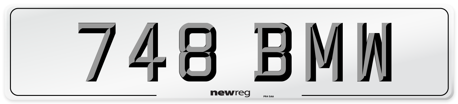 748 BMW Front Number Plate