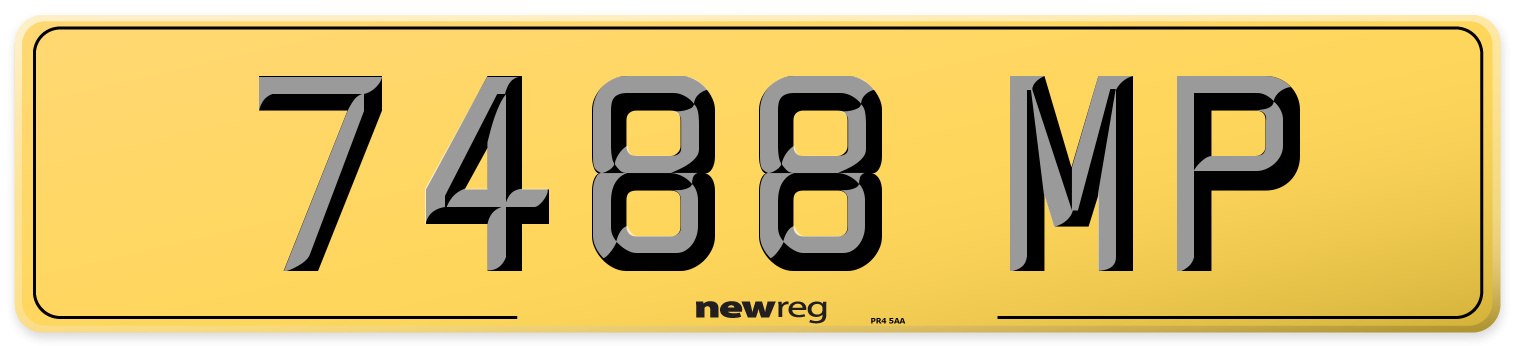 7488 MP Rear Number Plate