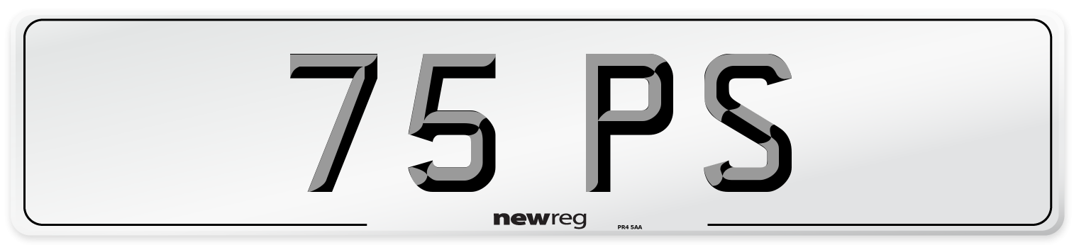 75 PS Front Number Plate