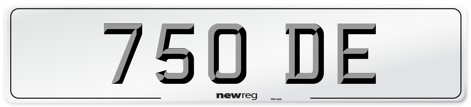 750 DE Front Number Plate