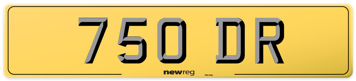 750 DR Rear Number Plate