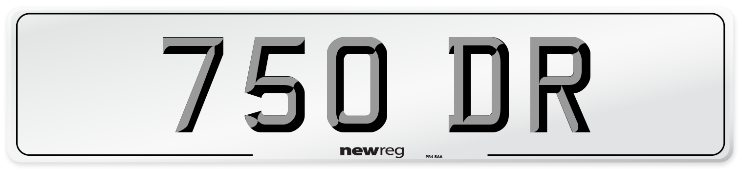750 DR Front Number Plate