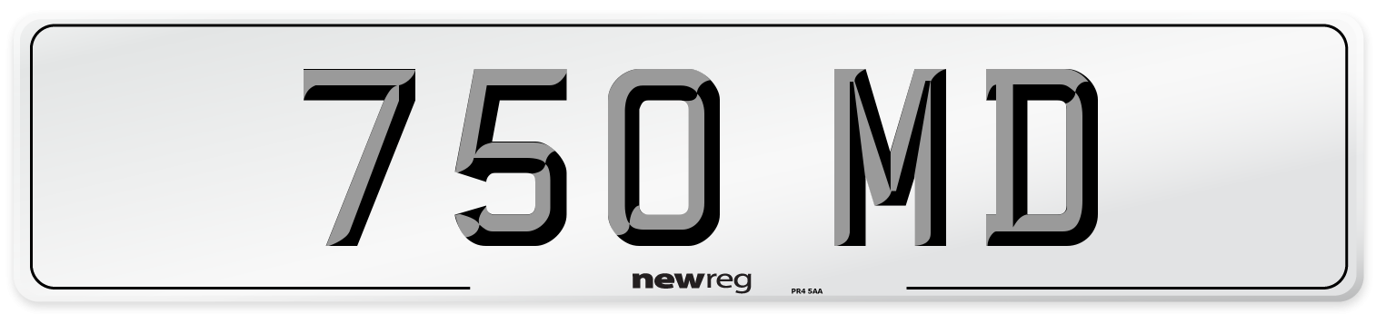 750 MD Front Number Plate