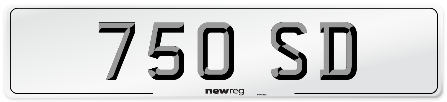 750 SD Front Number Plate
