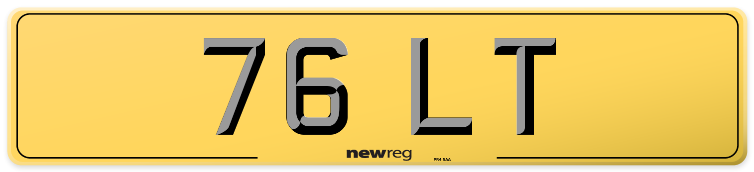 76 LT Rear Number Plate