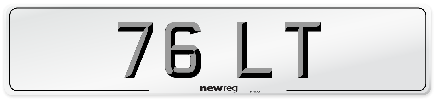 76 LT Front Number Plate