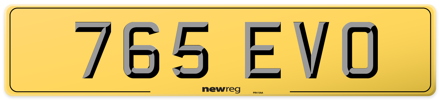 765 EVO Rear Number Plate