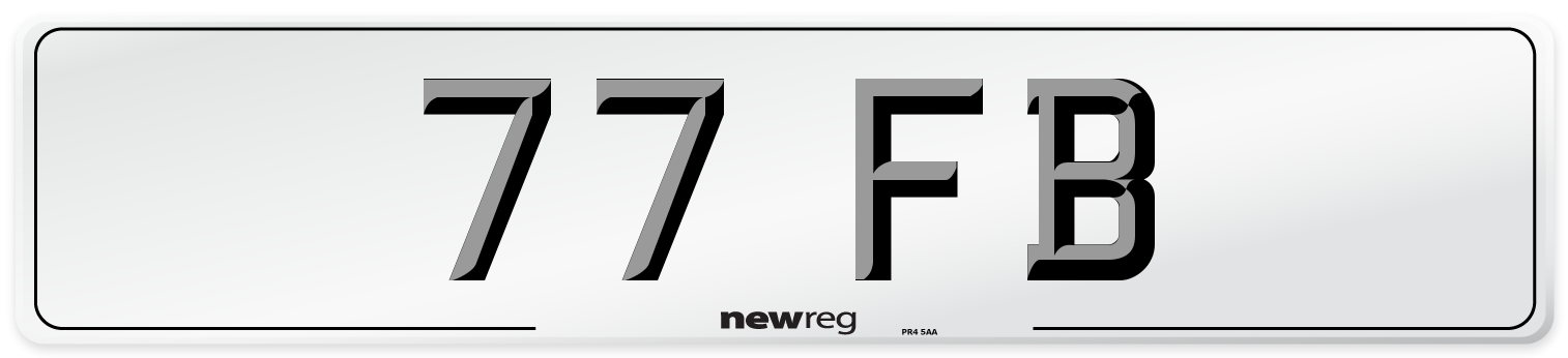 77 FB Front Number Plate