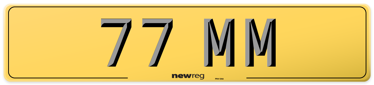 77 MM Rear Number Plate
