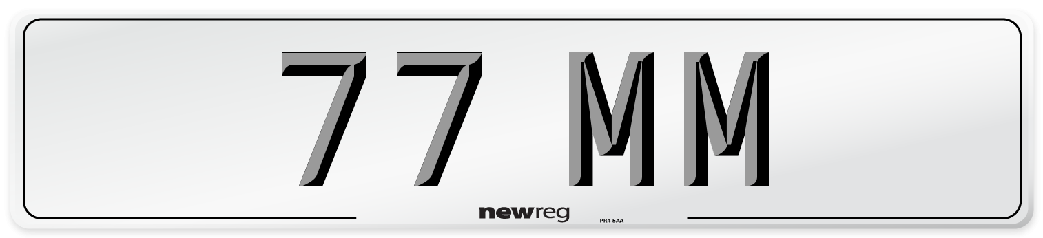 77 MM Front Number Plate