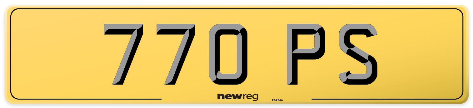 770 PS Rear Number Plate