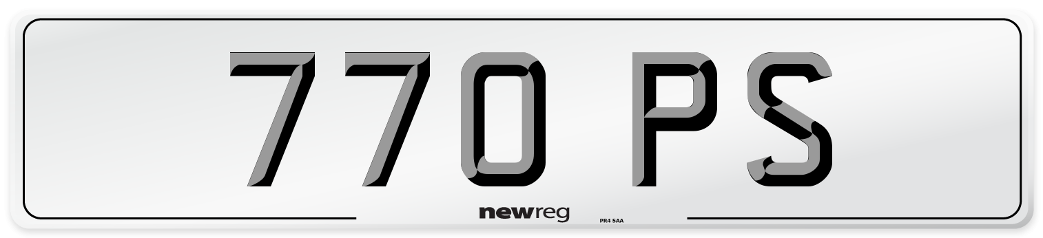 770 PS Front Number Plate