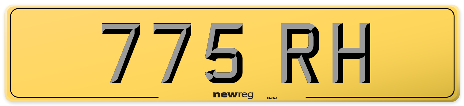 775 RH Rear Number Plate