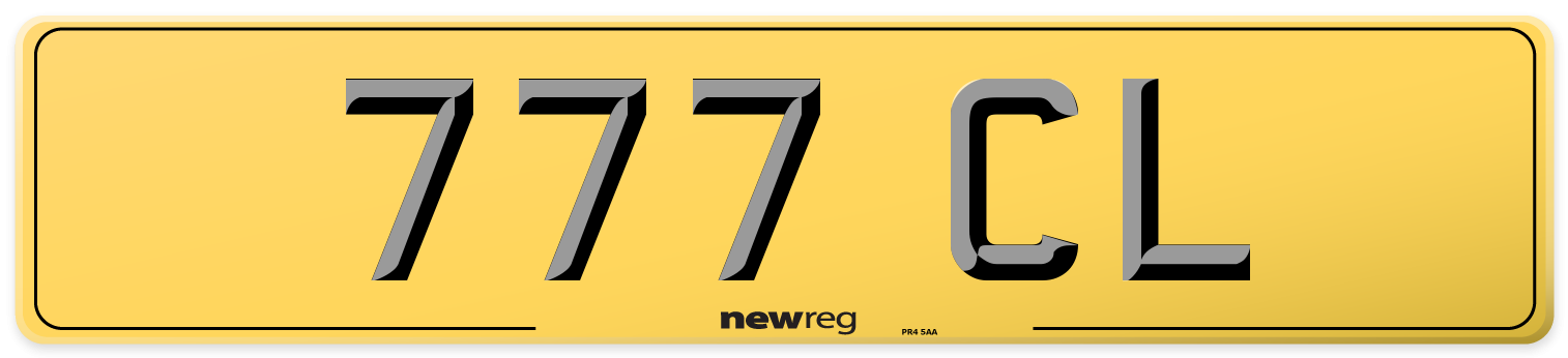 777 CL Rear Number Plate