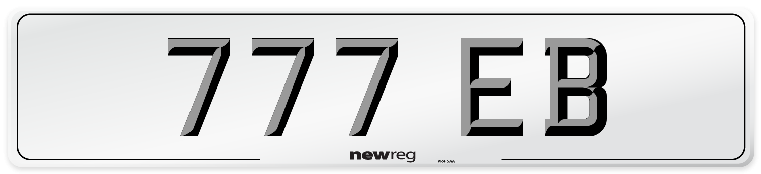 777 EB Front Number Plate