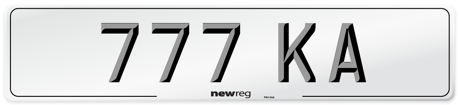 777 KA Front Number Plate