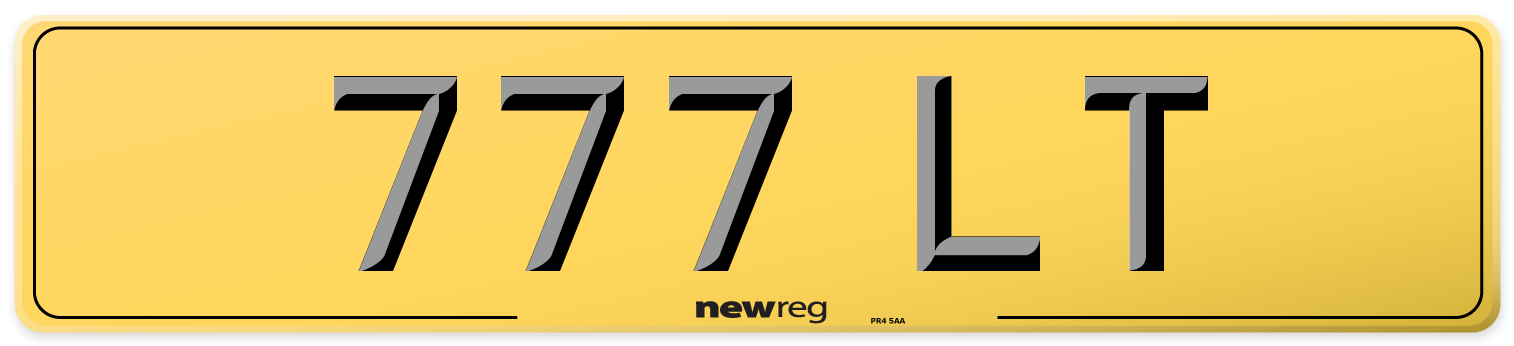 777 LT Rear Number Plate