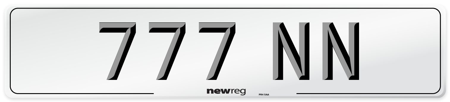 777 NN Front Number Plate