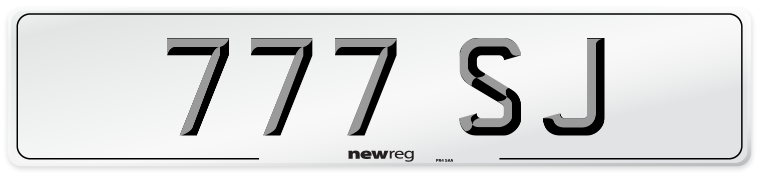 777 SJ Front Number Plate