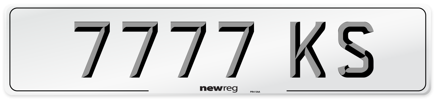 7777 KS Front Number Plate