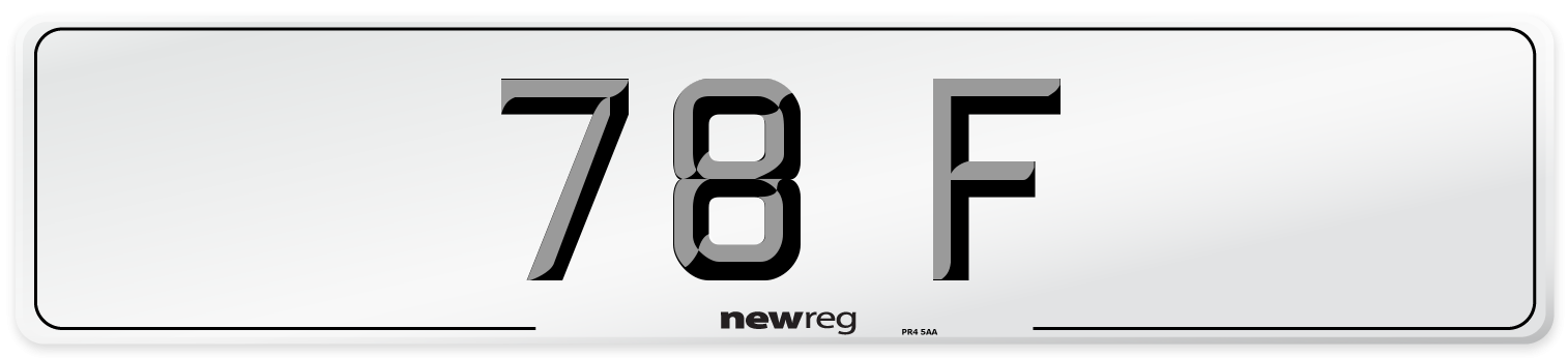 78 F Front Number Plate