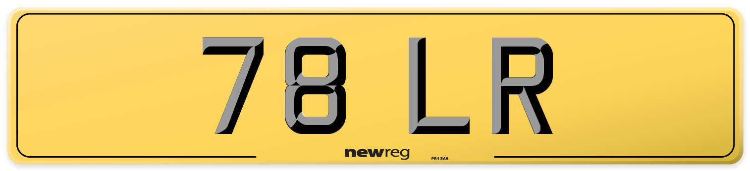 78 LR Rear Number Plate