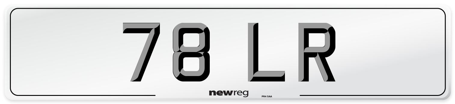 78 LR Front Number Plate