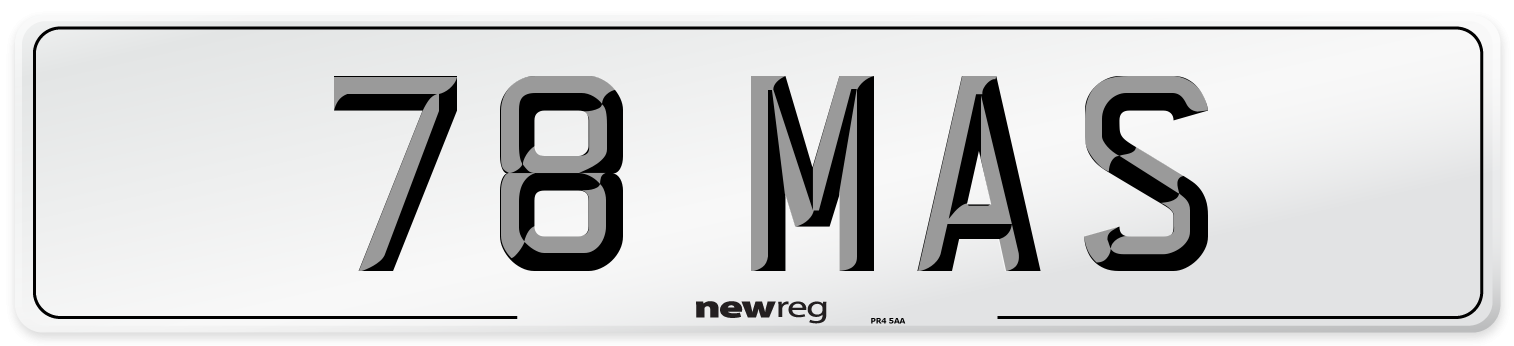 78 MAS Front Number Plate