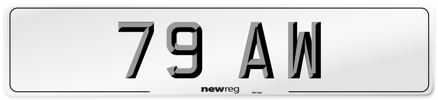 79 AW Front Number Plate
