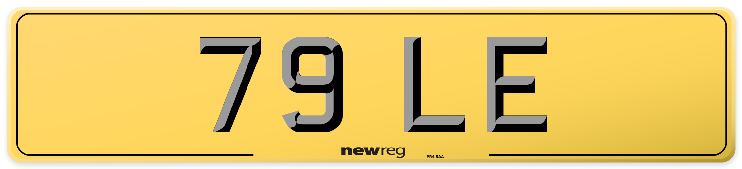 79 LE Rear Number Plate