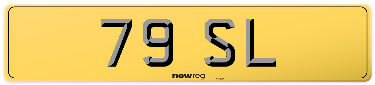 79 SL Rear Number Plate