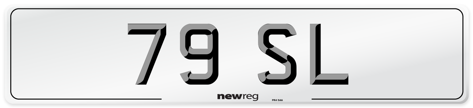 79 SL Front Number Plate