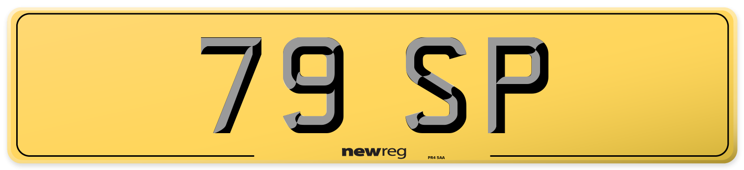 79 SP Rear Number Plate