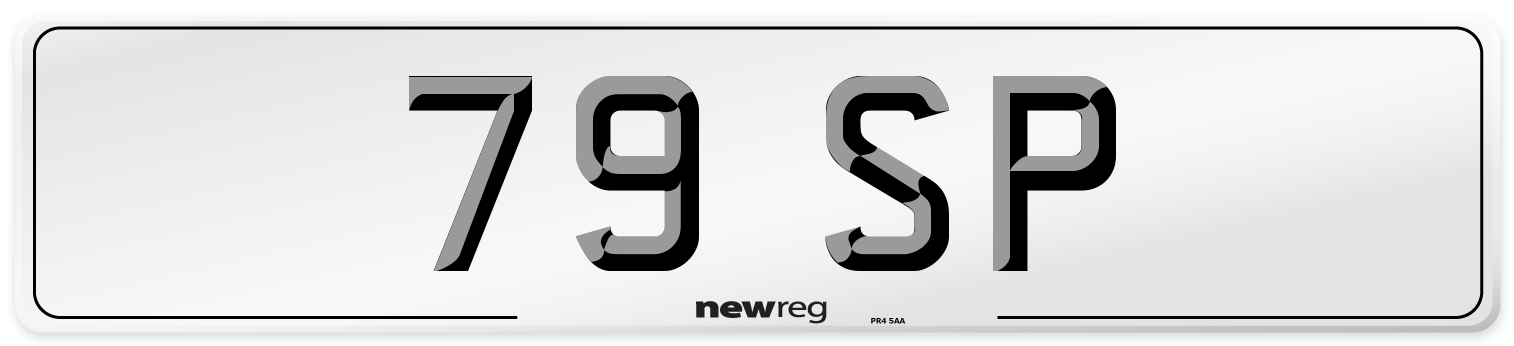 79 SP Front Number Plate