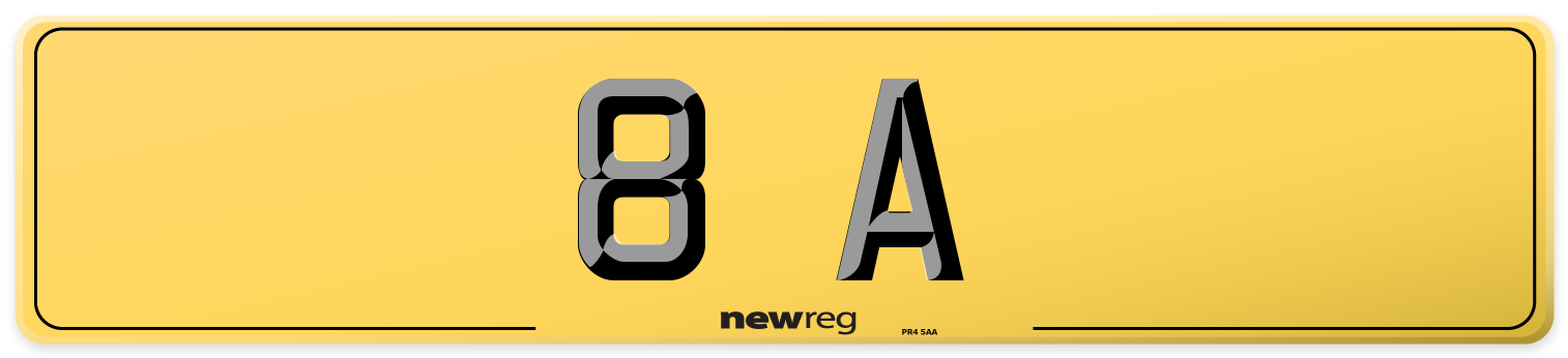 8 A Rear Number Plate