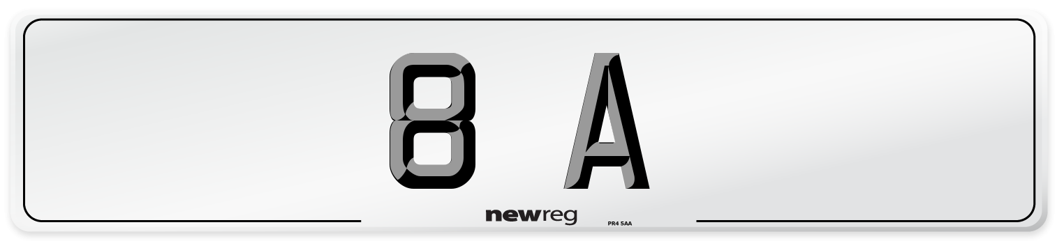 8 A Front Number Plate