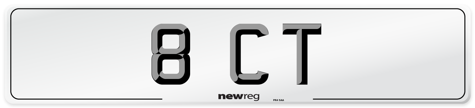 8 CT Front Number Plate